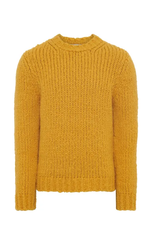 Lawrence Knit Sweater in Golden Birch Welfat Cashmere M sold by Gabriela Hearst