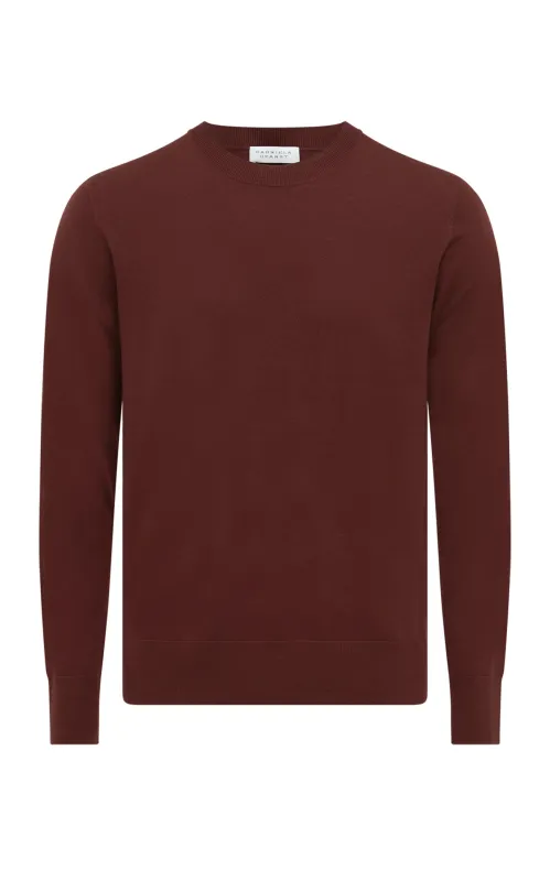 Palco Knit Sweater in Burnt Sienna Merino Wool sold by Gabriela Hearst