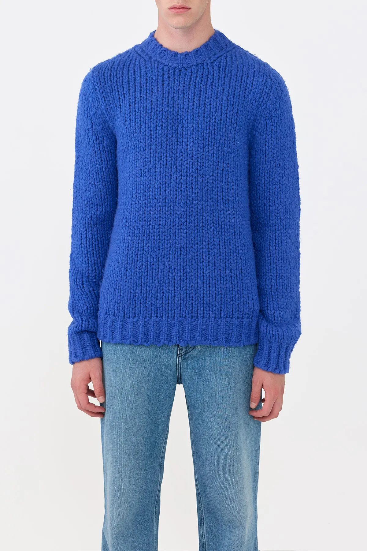 Lawrence Knit Sweater in Cobalt Welfat Cashmere sold by Gabriela Hearst product image thumbnail 2