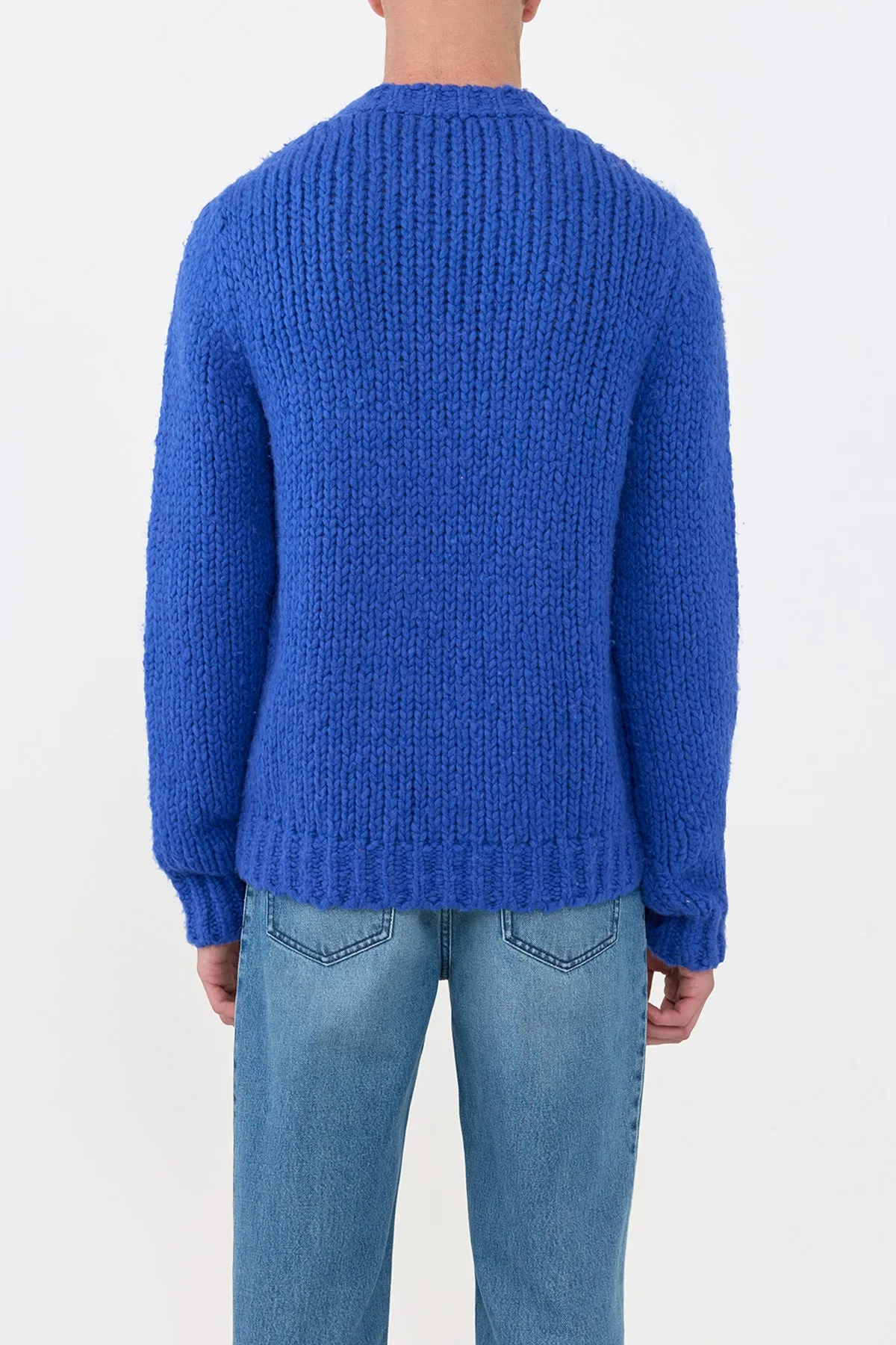 Lawrence Knit Sweater in Cobalt Welfat Cashmere sold by Gabriela Hearst product image thumbnail 4