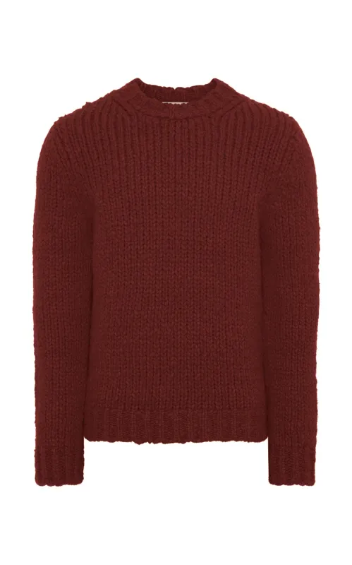 Lawrence Knit Sweater in Burnt Sienna Welfat Cashmere M sold by Gabriela Hearst