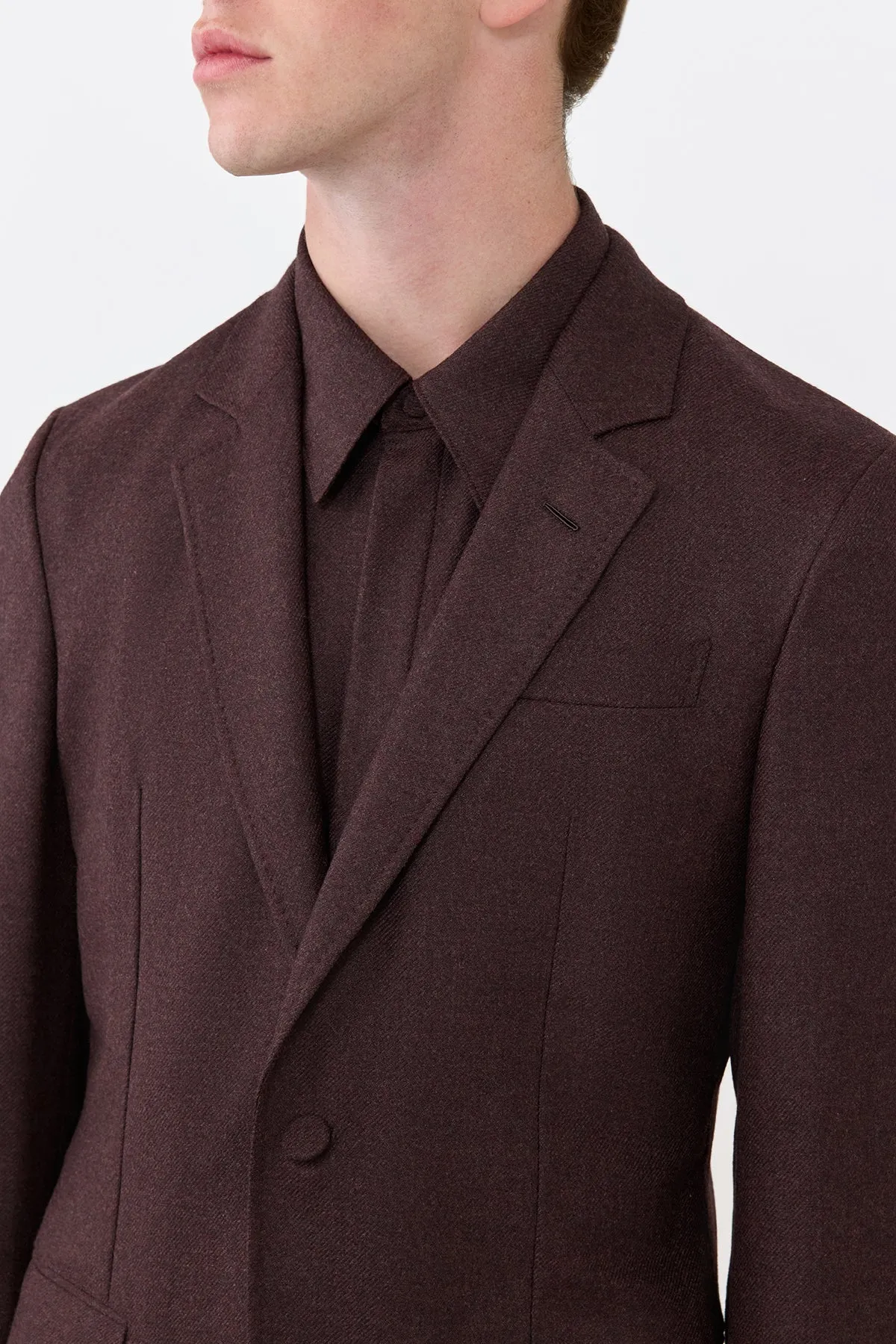 Irving Jacket in Burnt Sienna Virgin Wool Cashmere sold by Gabriela Hearst product image thumbnail 5