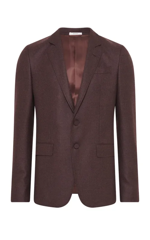 Irving Jacket in Burnt Sienna Virgin Wool Cashmere sold by Gabriela Hearst