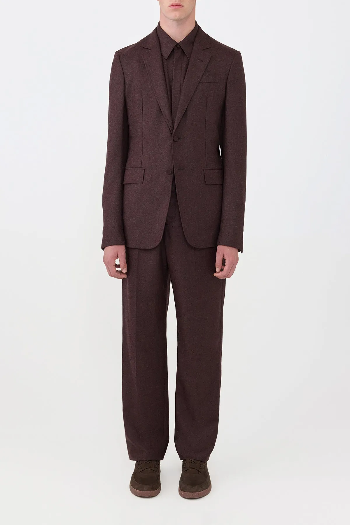 Irving Jacket in Burnt Sienna Wool Cashmere Flannel sold by Gabriela Hearst product image thumbnail 2