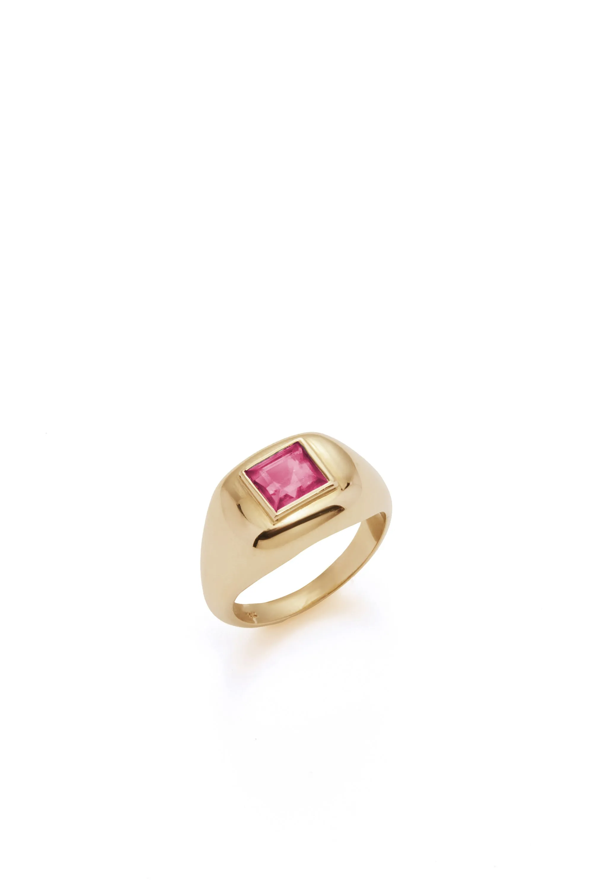 Medium Ring in 18K Yellow Gold & Tourmaline Stone sold by Gabriela Hearst
