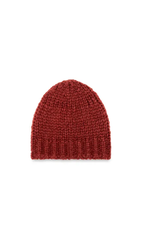 Pacino Knit Hat in Burnt Sienna Welfat Cashmere sold by Gabriela Hearst