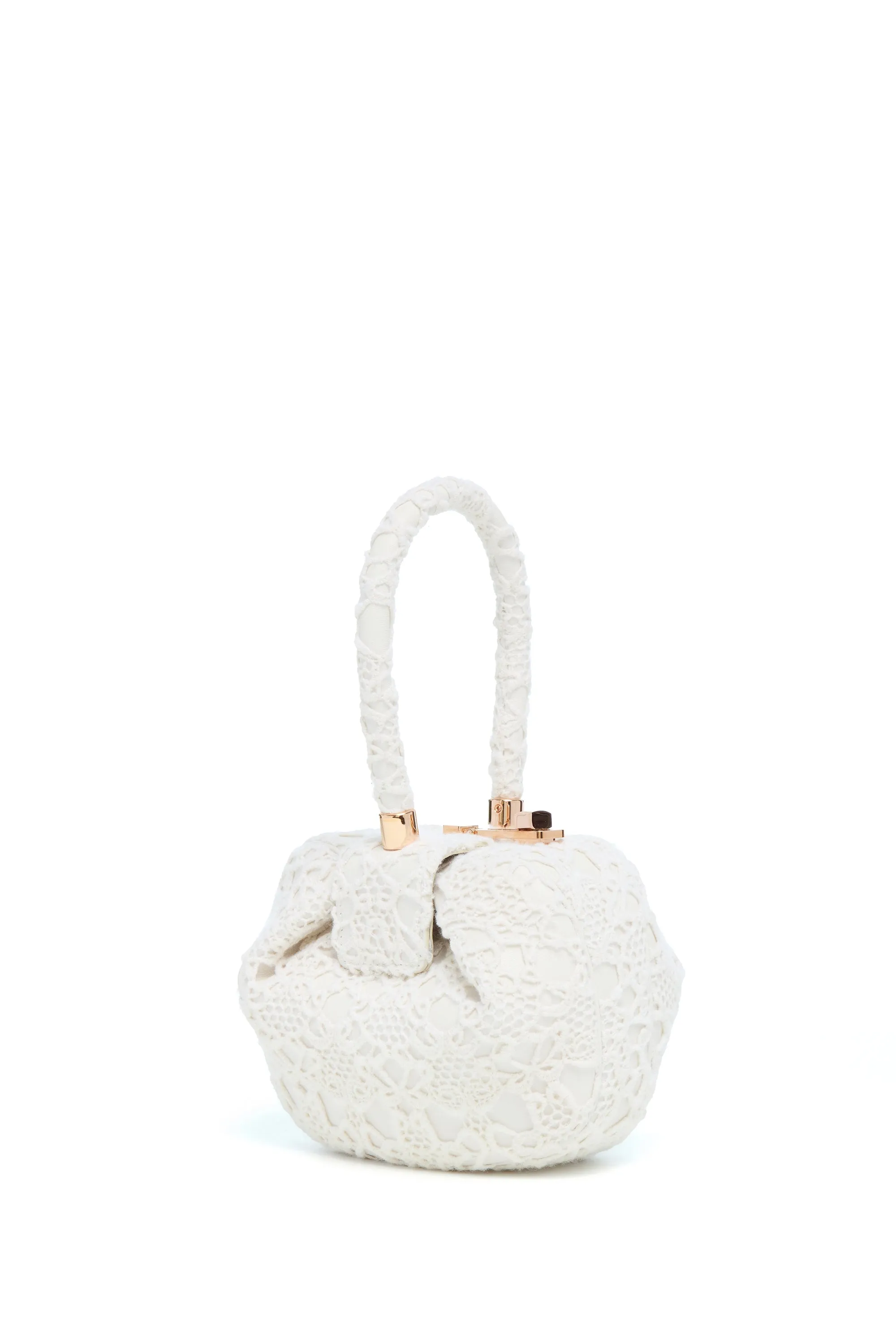 Demi Bag in Ivory Nappa Leather with Cashmere Lace sold by Gabriela Hearst product image thumbnail 5