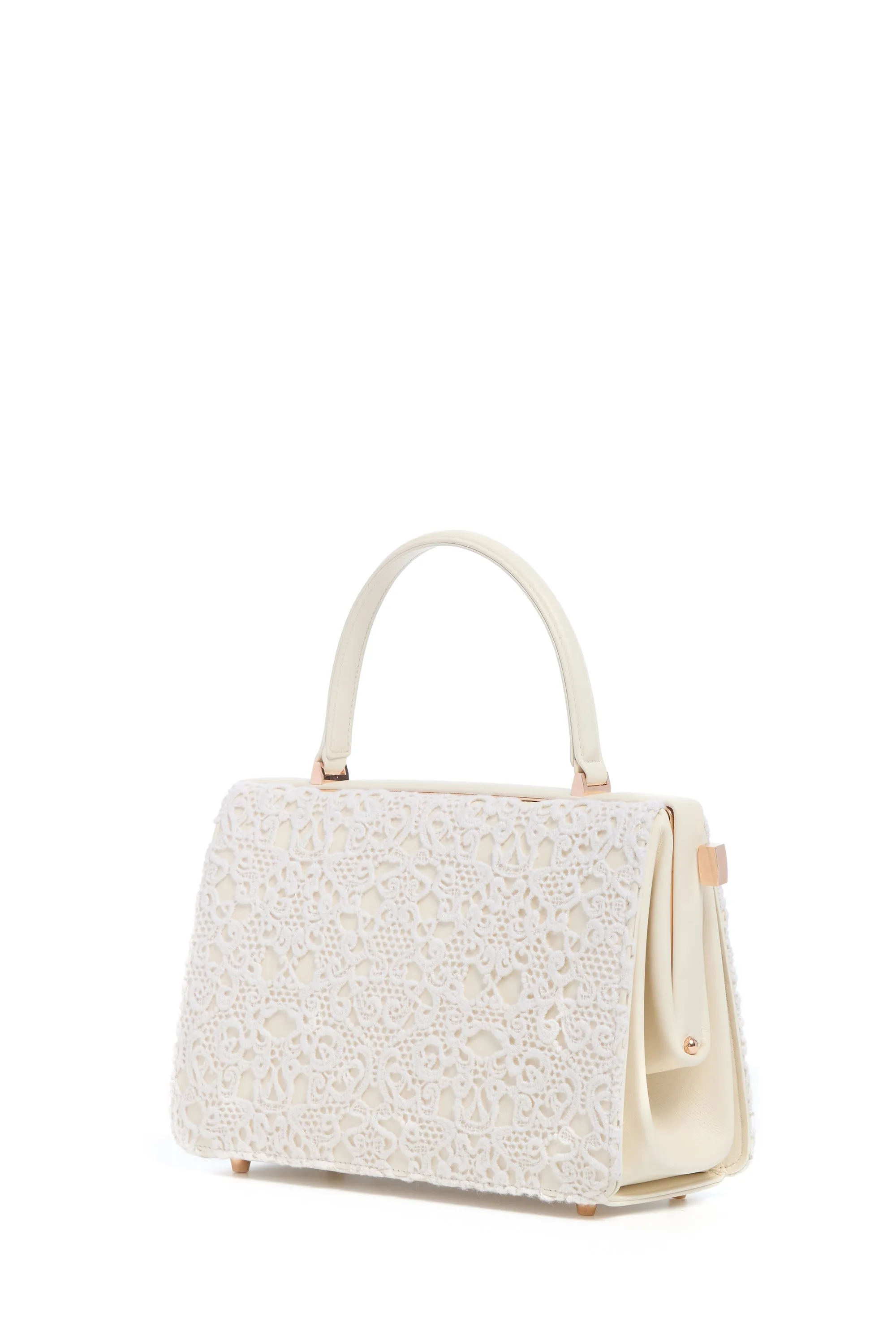 Carrington Bag in Ivory Nappa Leather with Cashmere Lace sold by Gabriela Hearst product image thumbnail 3
