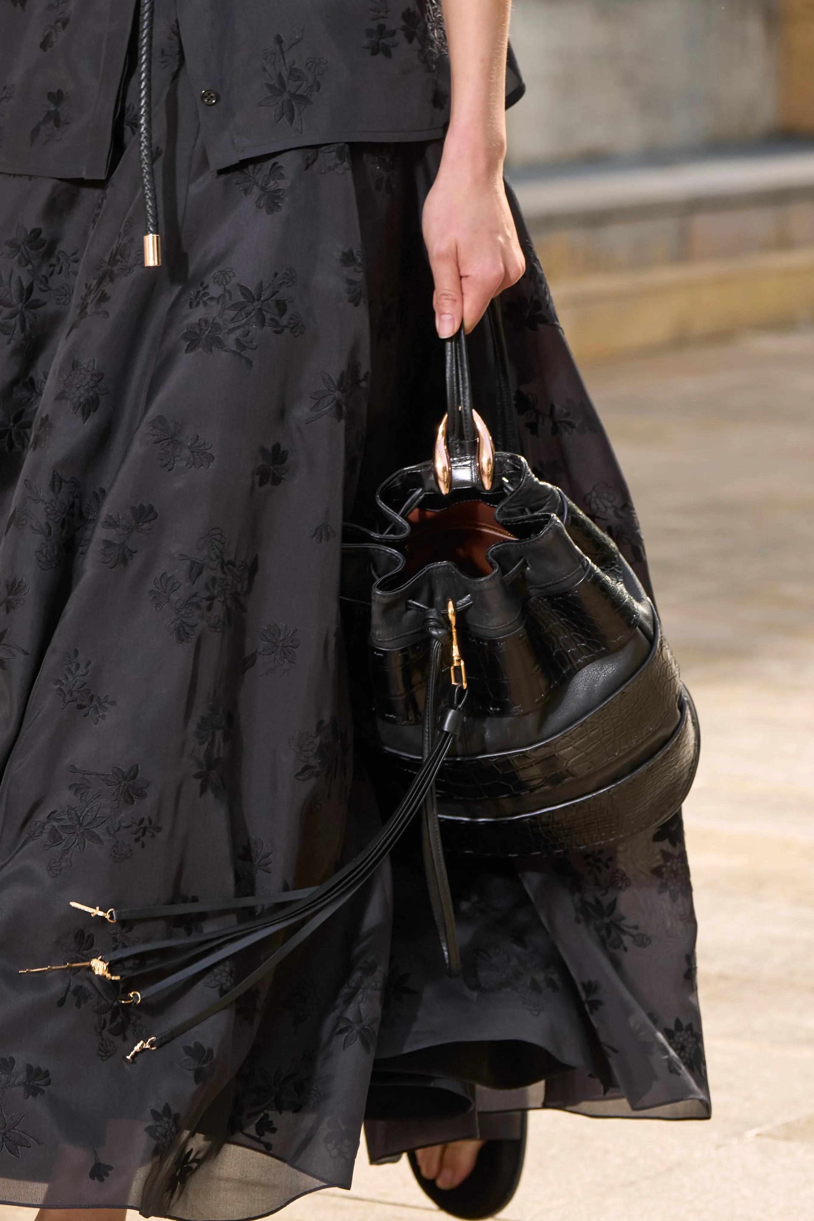 Leonora Bag Charm in Black Nappa Leather sold by Gabriela Hearst product image thumbnail 2