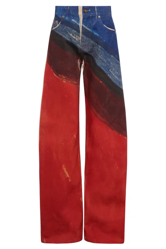 Amoret Jean in Air Multi Recycled Cotton Denim sold by Gabriela Hearst