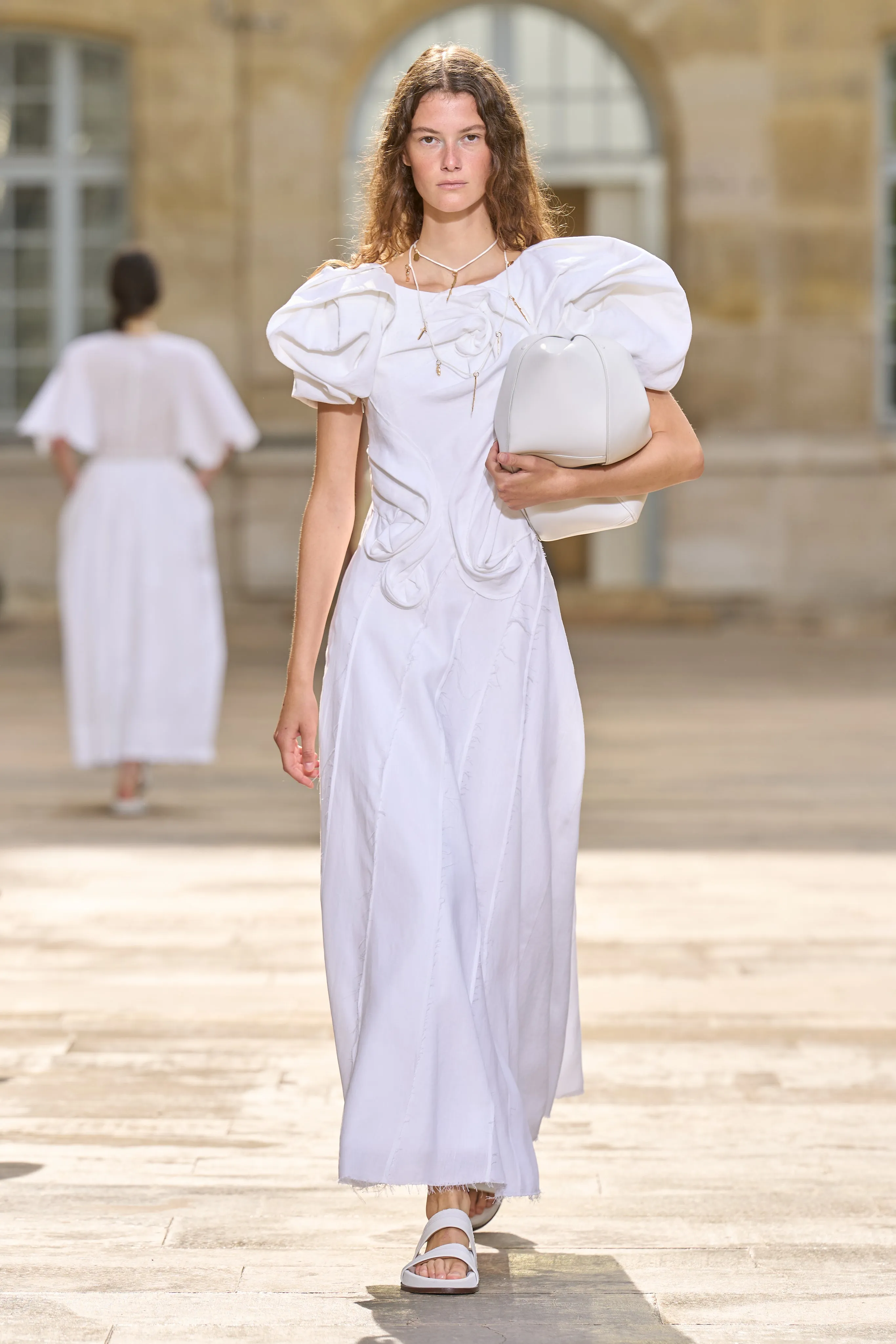 Navi Dress in Ivory Aloe Linen sold by Gabriela Hearst product image thumbnail 2