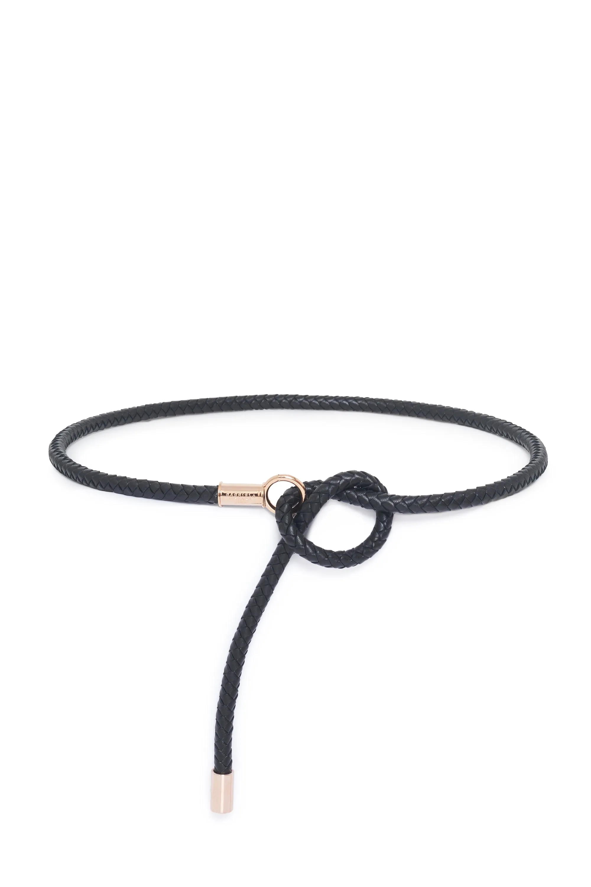Rope Braided Belt in Black Nappa Leather sold by Gabriela Hearst