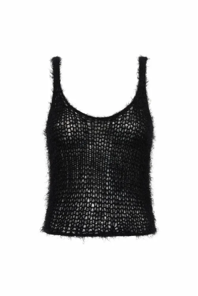 Nur Knit Tank Top in Black Cashmere sold by Gabriela Hearst product image thumbnail 2