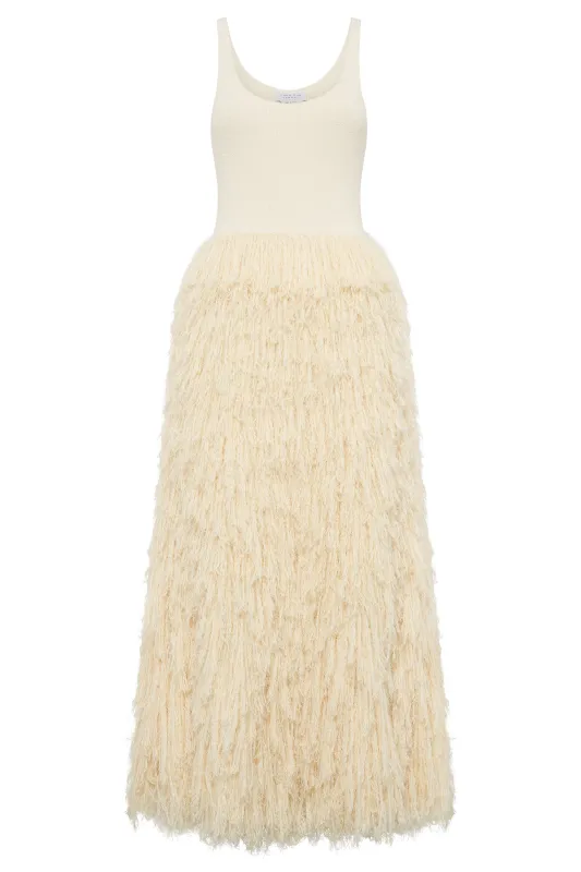 Elianor Knit Dress in Off White Cashmere sold by Gabriela Hearst