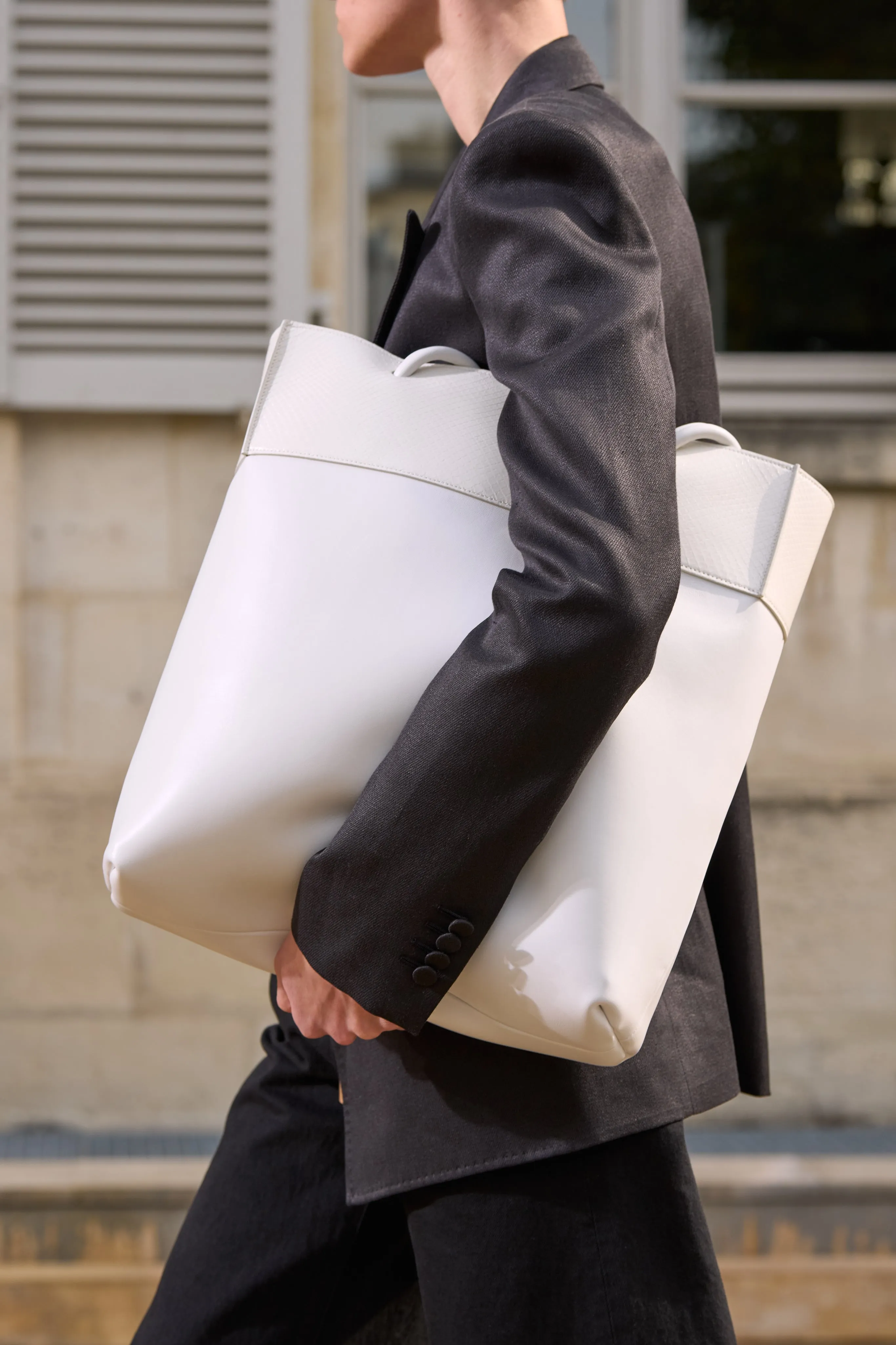 Tote Bag in Ivory Nappa Leather & Snakeskin sold by Gabriela Hearst product image thumbnail 2