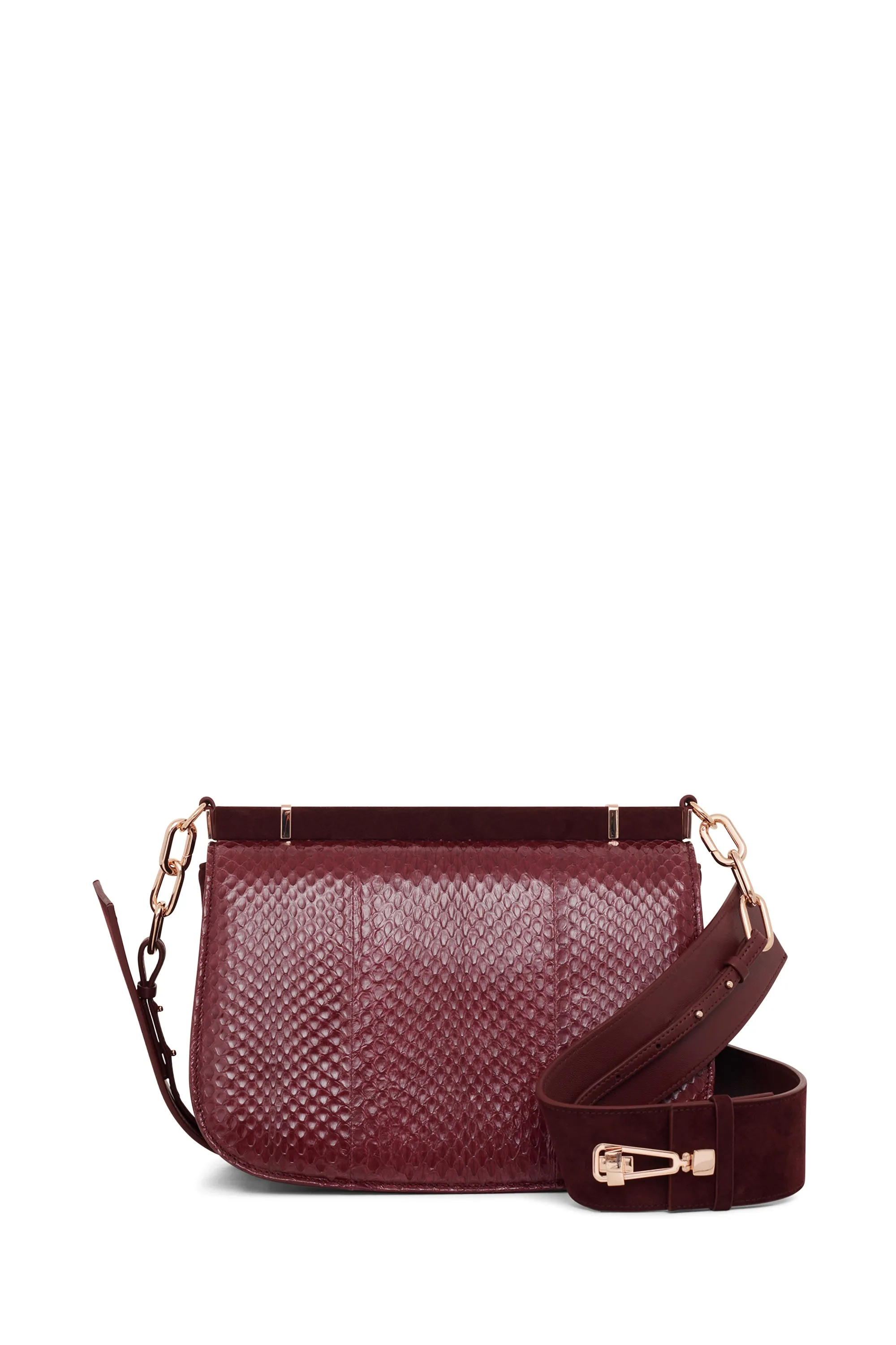 Small Dern Bag In Bordeaux Snakeskin sold by Gabriela Hearst