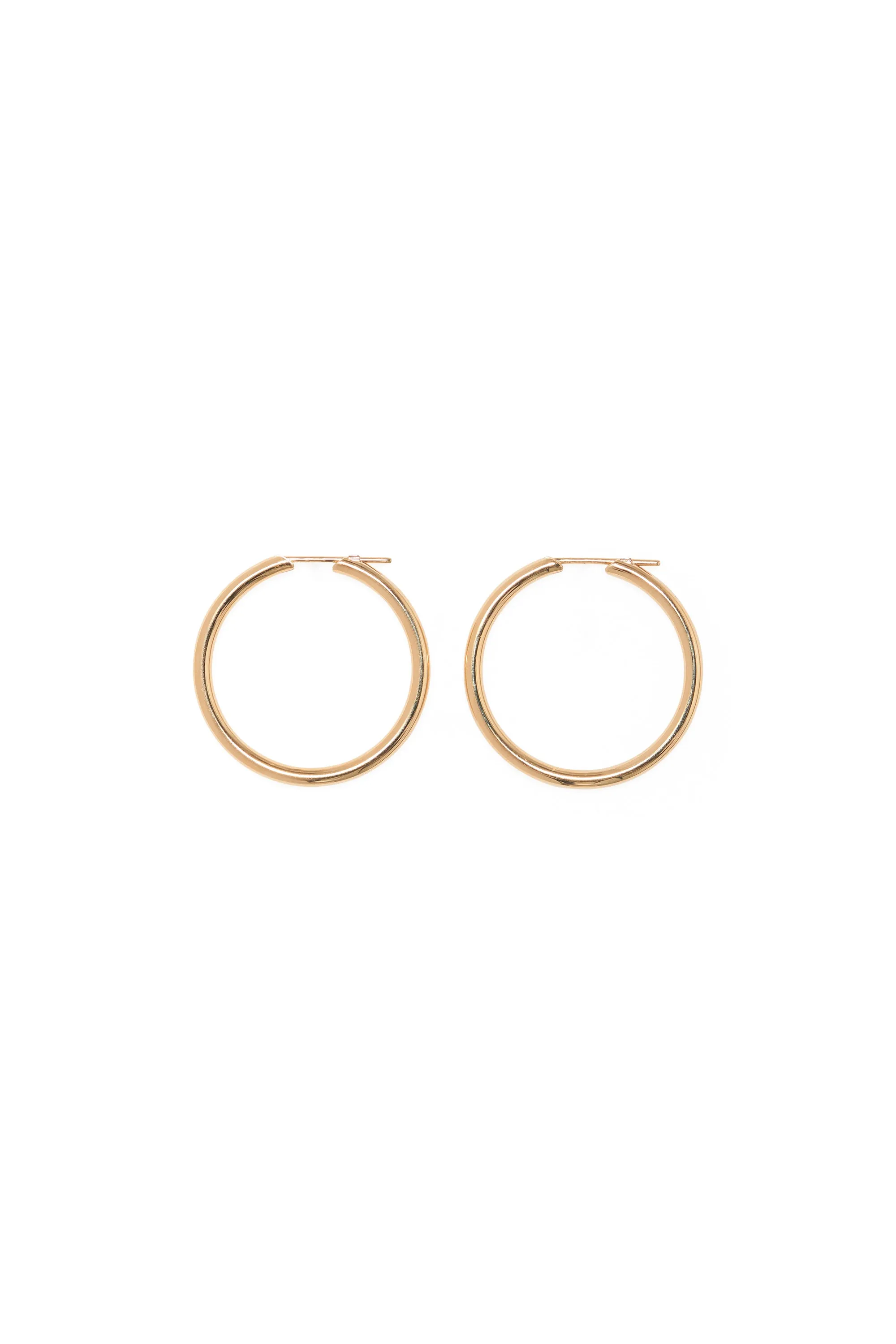 Roof Hoop Earrings in 18K Gold (35MM) sold by Gabriela Hearst
