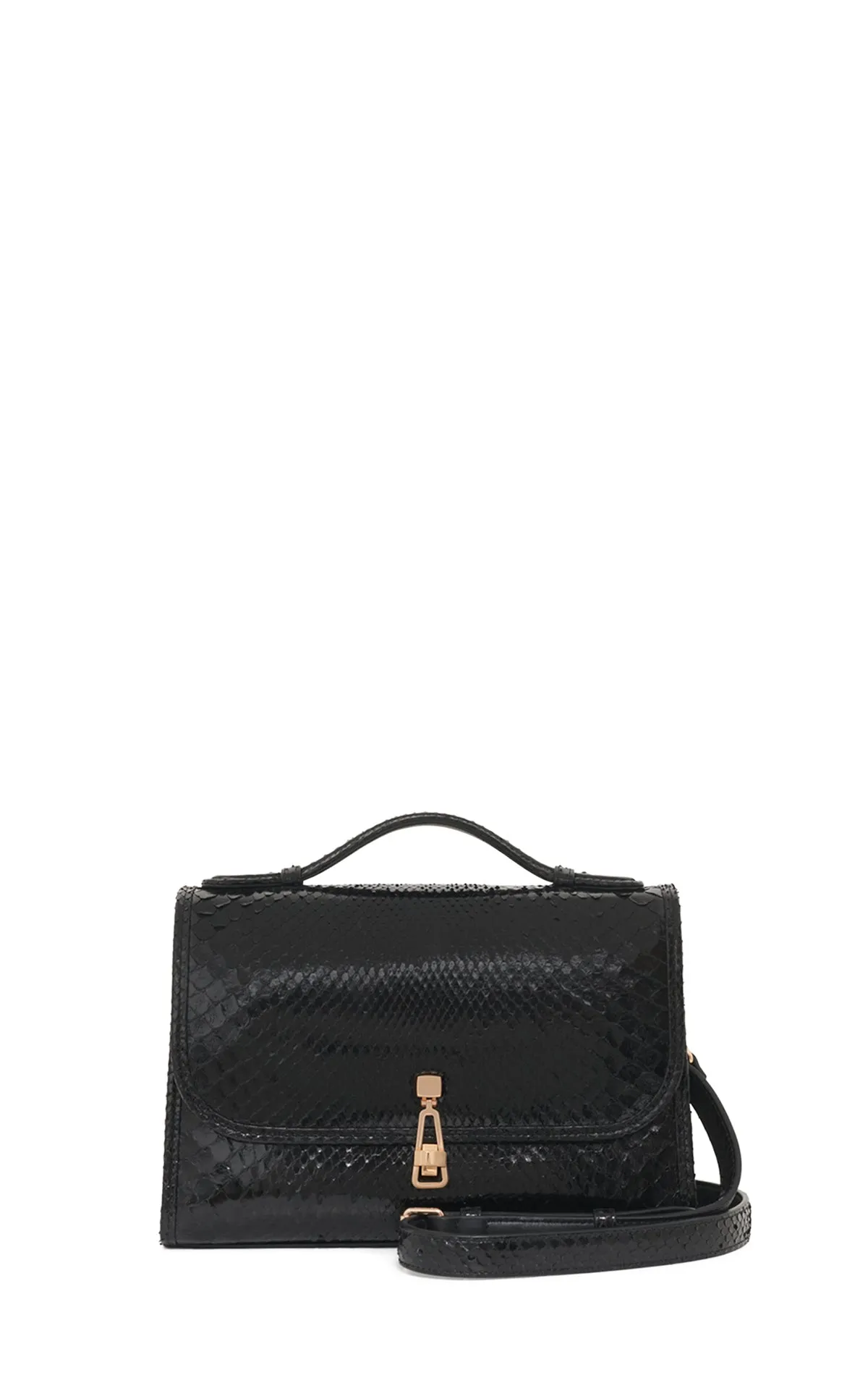 Medium Leonora Bag in Black Snakeskin sold by Gabriela Hearst