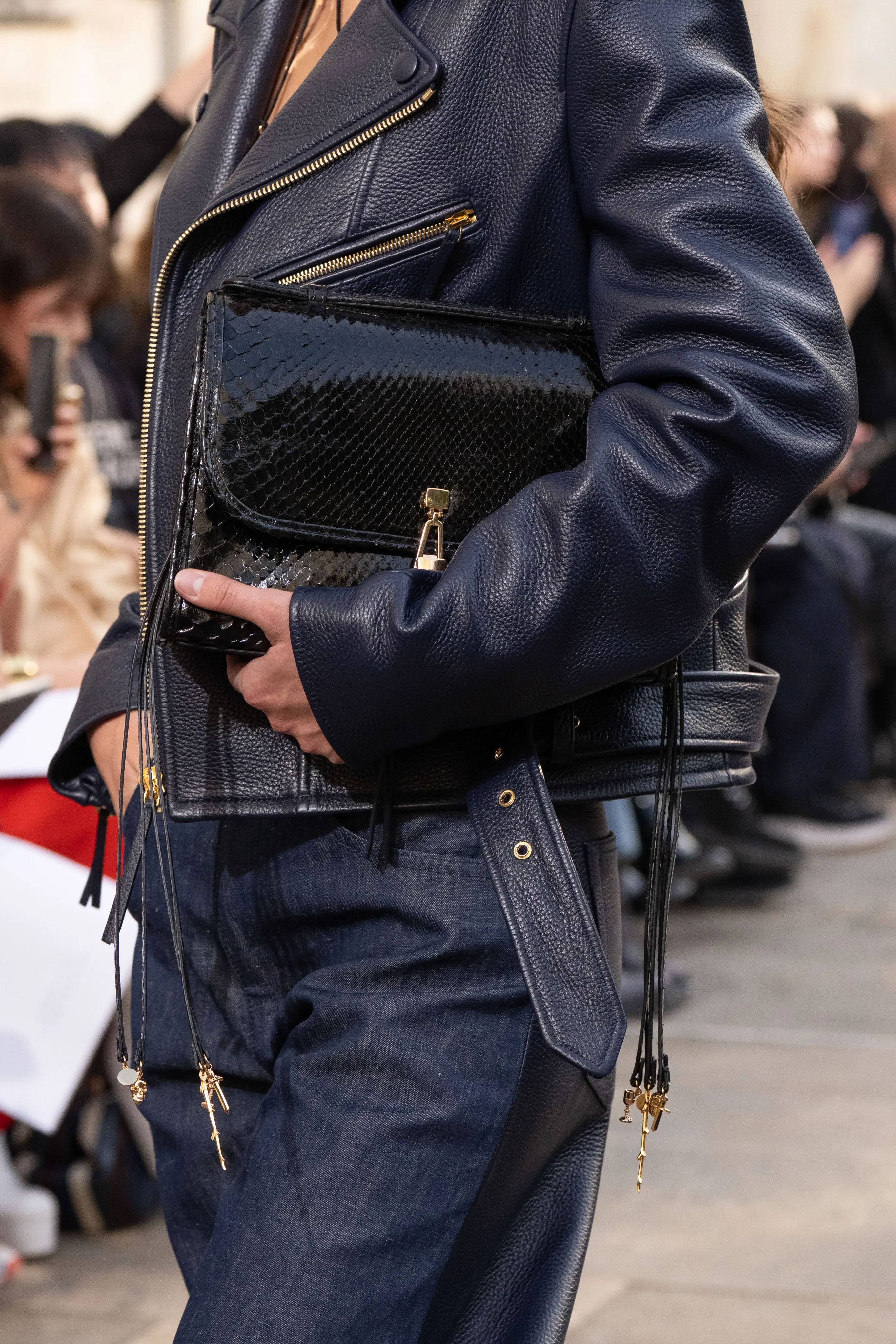 Medium Leonora Bag in Black Snakeskin sold by Gabriela Hearst product image thumbnail 2