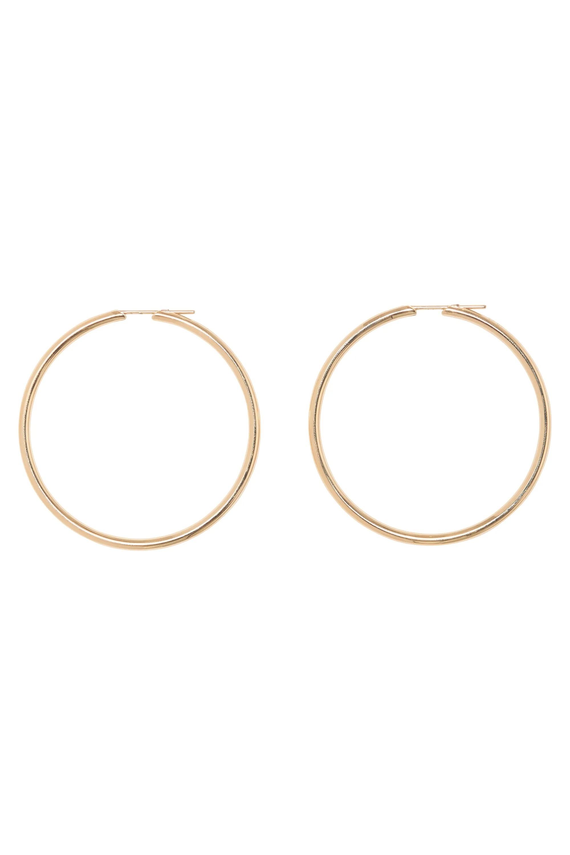 Roof Hoop Earrings in 18K Gold (56MM) sold by Gabriela Hearst
