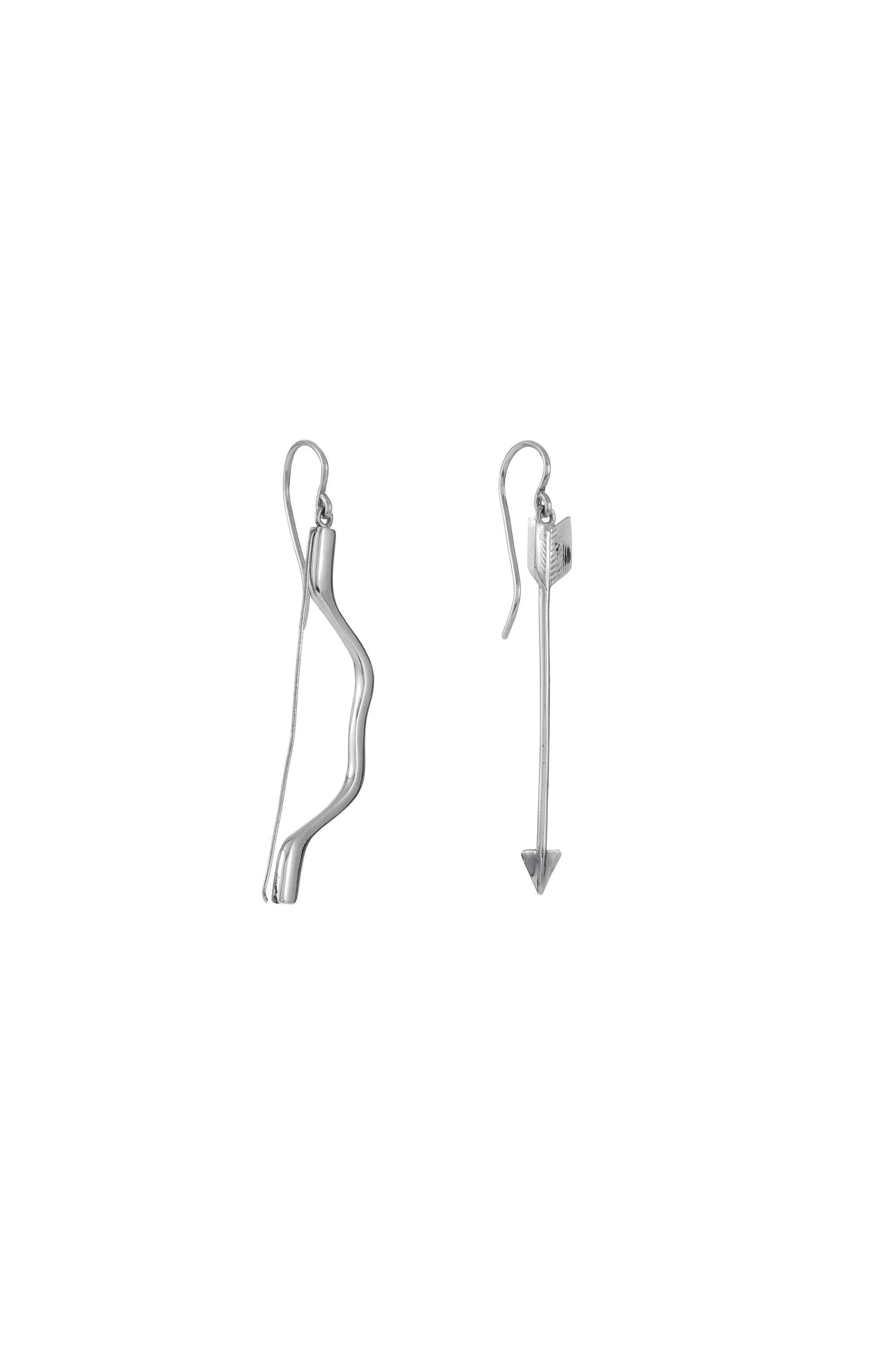 Bow and Arrows Earrings in 18K White Gold sold by Gabriela Hearst product image thumbnail 2