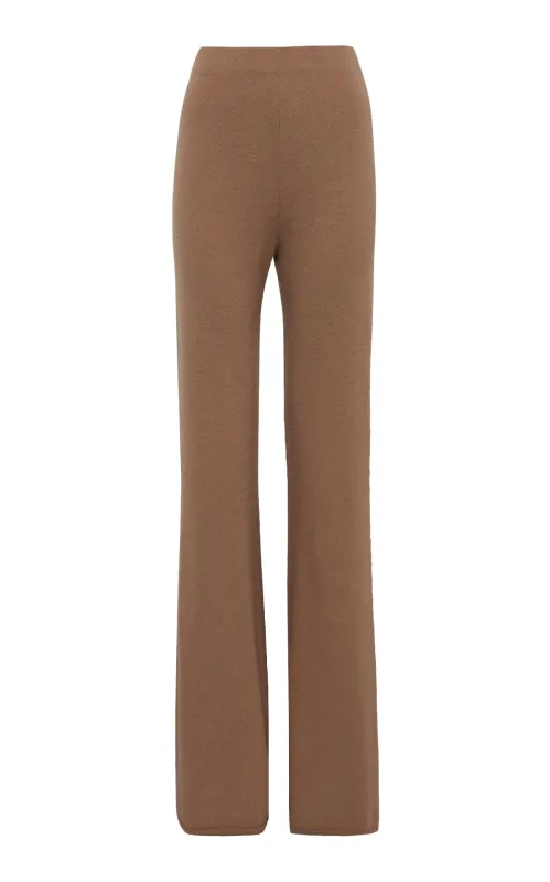 Kaulike Knit Pants in Camel Cashmere sold by Gabriela Hearst