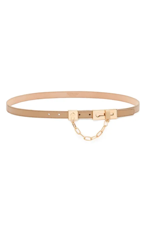 Lock Belt in Nude Leather sold by Gabriela Hearst
