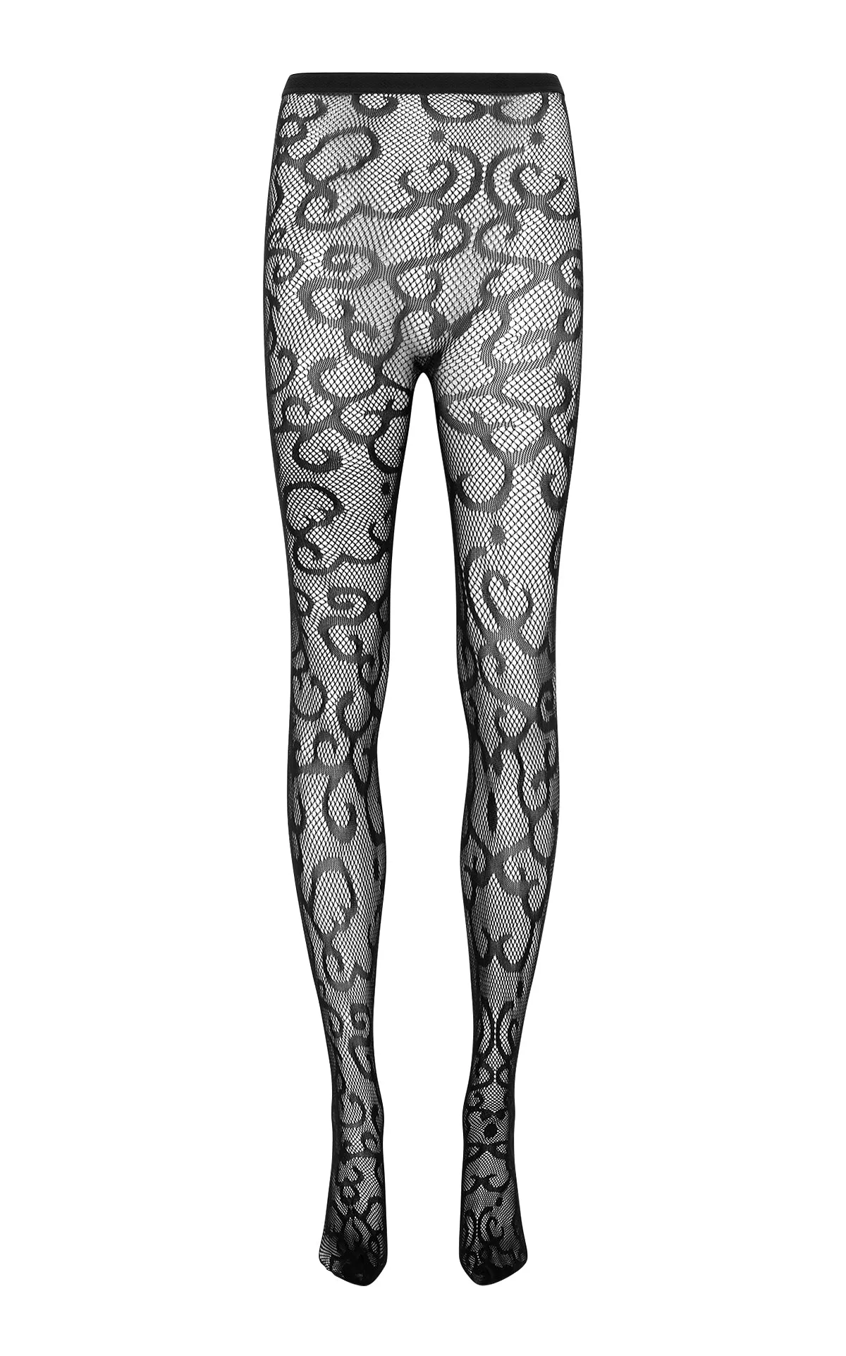 Archibald Tights in Black Recycled Polyamide Lace sold by Gabriela Hearst