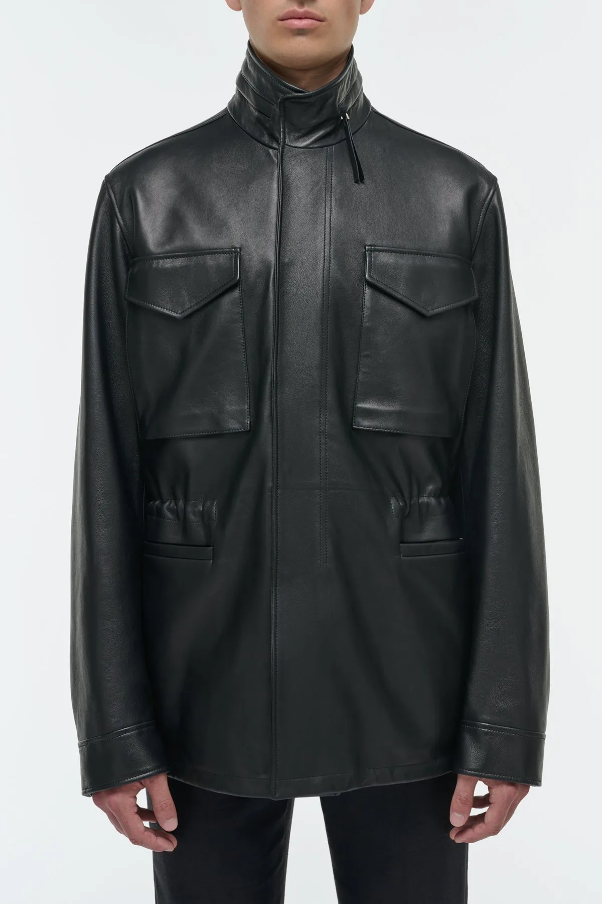Darwin M64 Jacket in Black Nappa Leather sold by Gabriela Hearst product image thumbnail 3