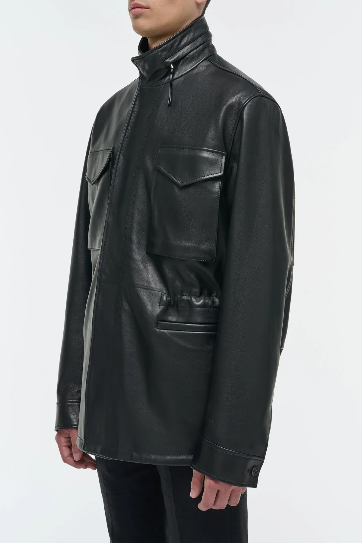Darwin M64 Jacket in Black Nappa Leather sold by Gabriela Hearst product image thumbnail 4
