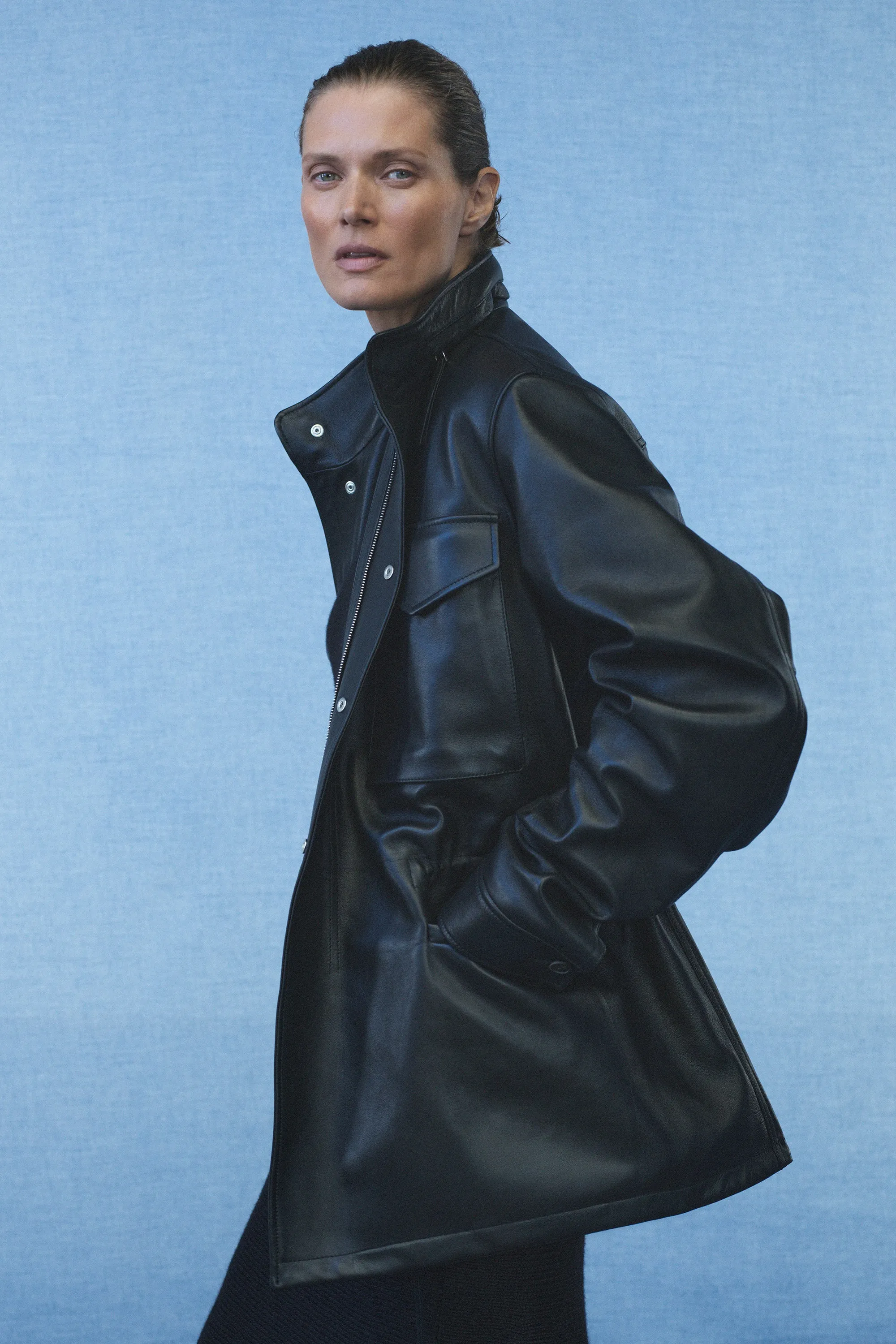 Darwin M64 Jacket in Black Nappa Leather sold by Gabriela Hearst product image thumbnail 2