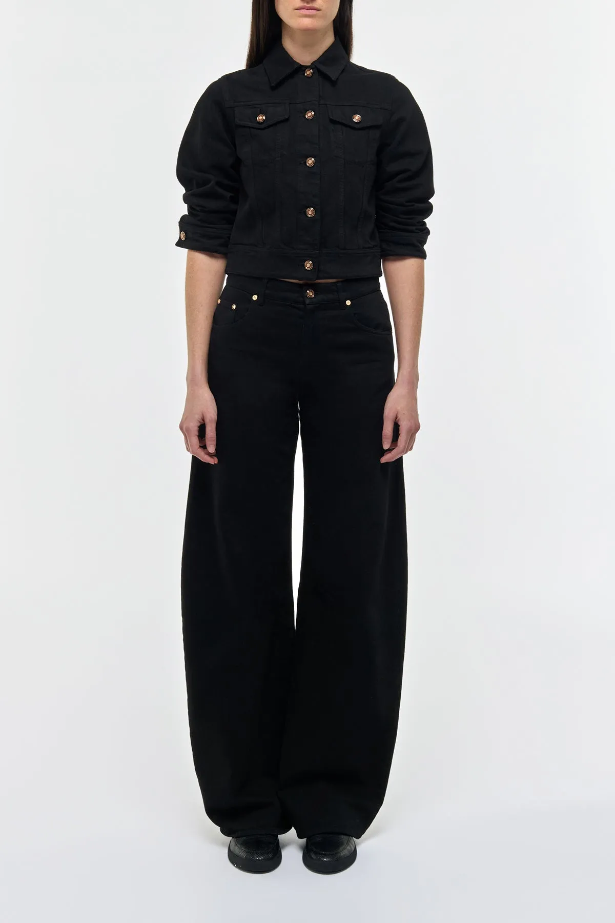 Adira Jacket in Black Recycled Cotton Denim sold by Gabriela Hearst product image thumbnail 3
