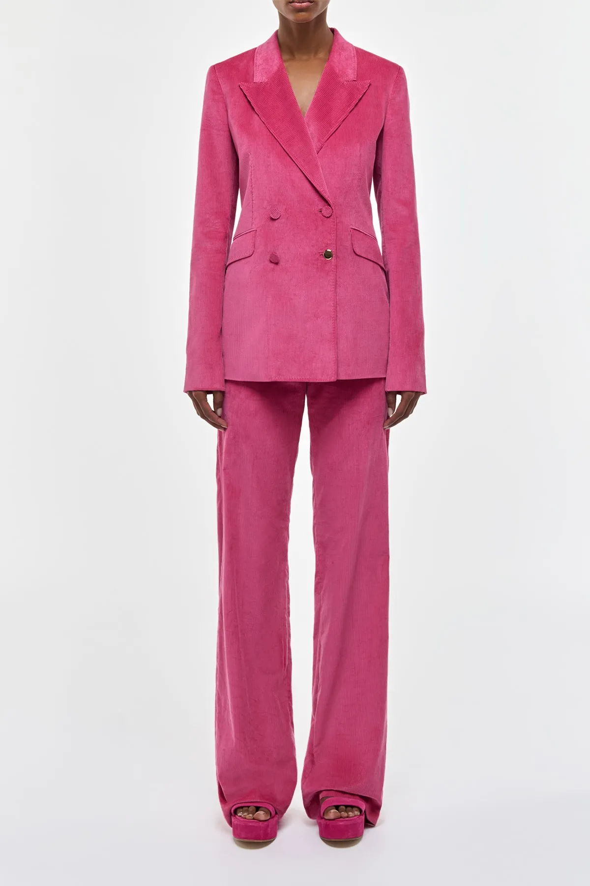 Angela Blazer in Fuchsia Sea Island Cotton Corduroy sold by Gabriela Hearst product image thumbnail 2