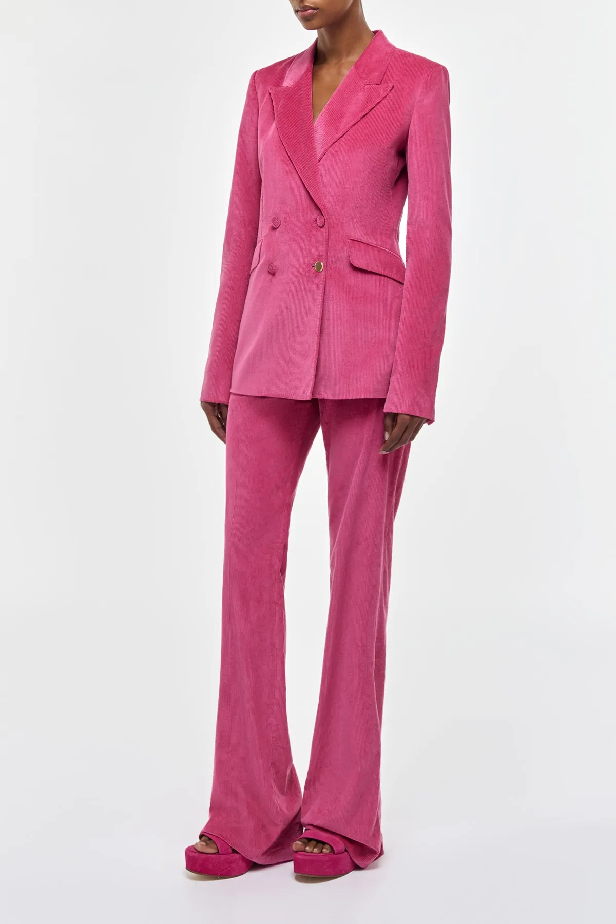 Angela Blazer in Fuchsia Sea Island Cotton Corduroy sold by Gabriela Hearst product image thumbnail 3