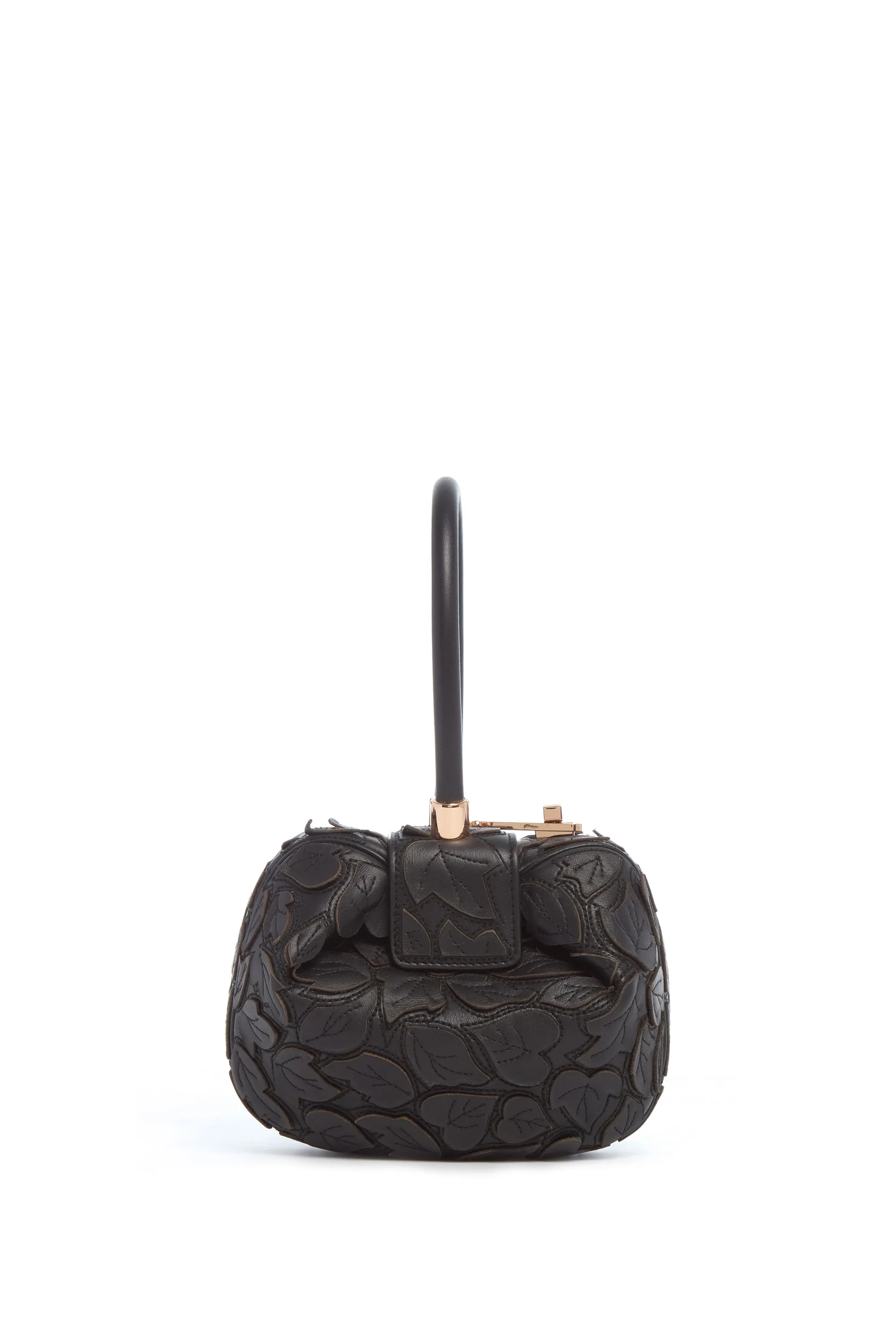 Demi Embroidered Leaves Bag in Black Nappa Leather sold by Gabriela Hearst product image thumbnail 3