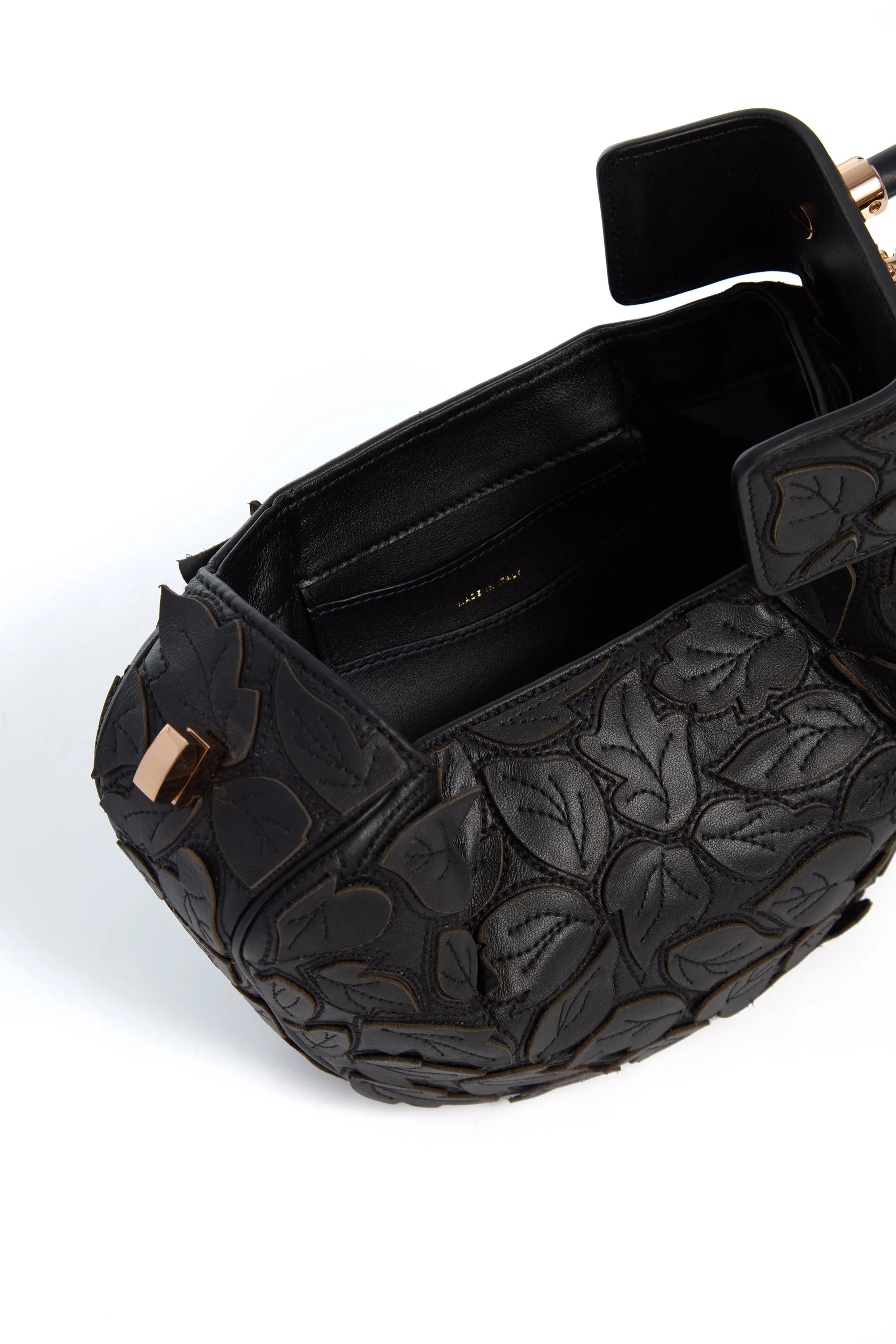 Demi Embroidered Leaves Bag in Black Nappa Leather sold by Gabriela Hearst product image thumbnail 5