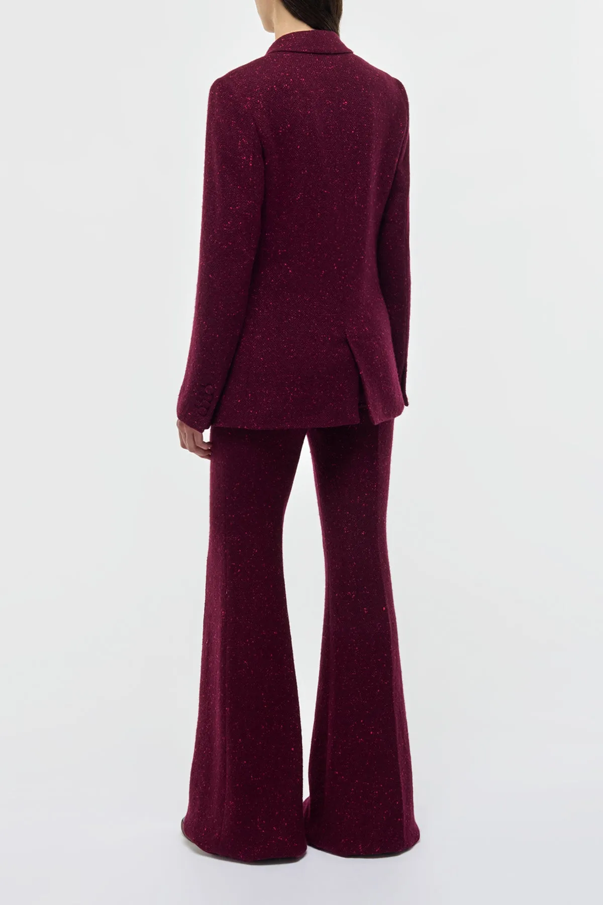 Elliot Blazer in Bordeaux Speckled Cashmere sold by Gabriela Hearst product image thumbnail 4