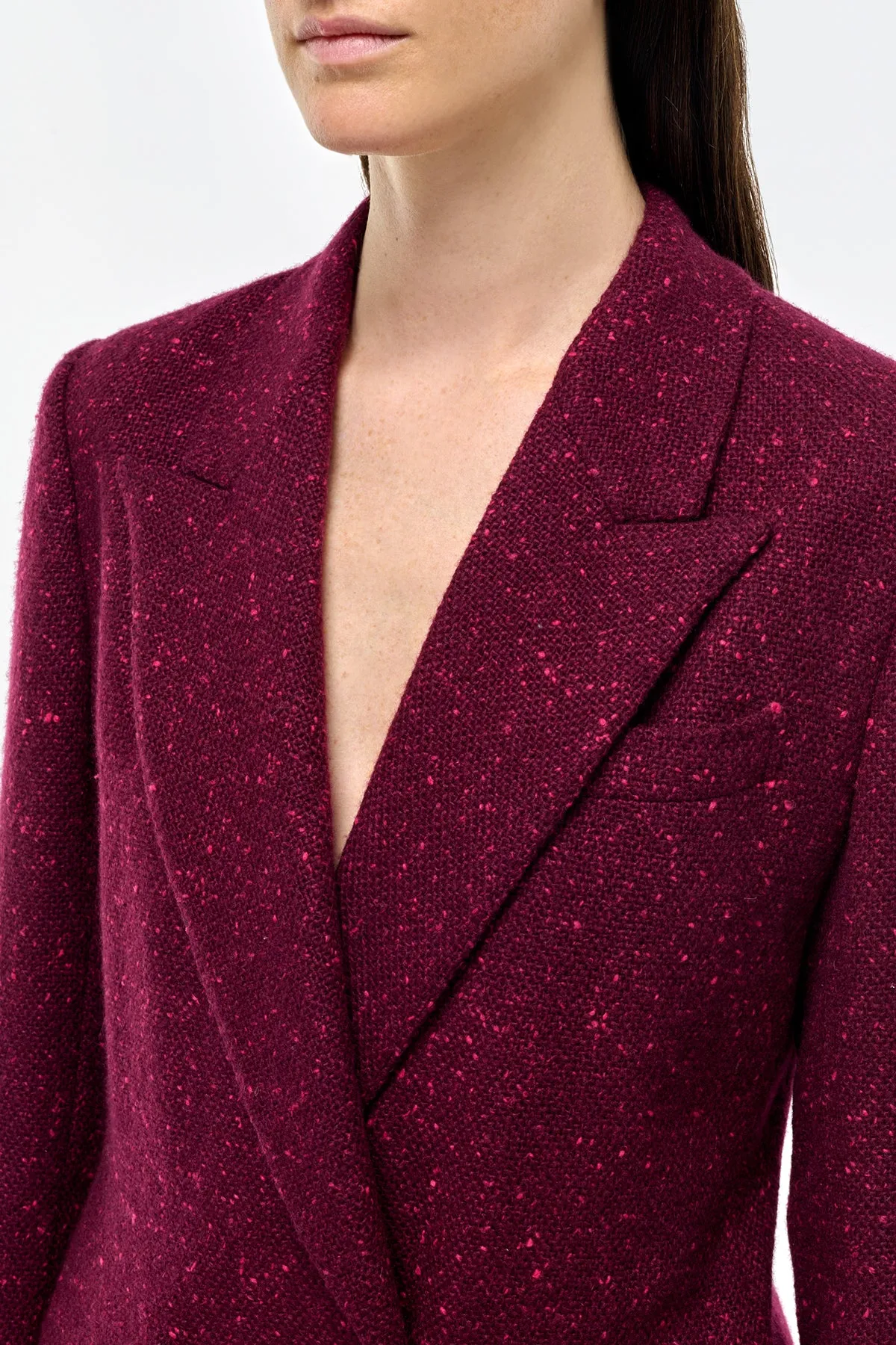 Elliot Blazer in Bordeaux Speckled Cashmere sold by Gabriela Hearst product image thumbnail 5