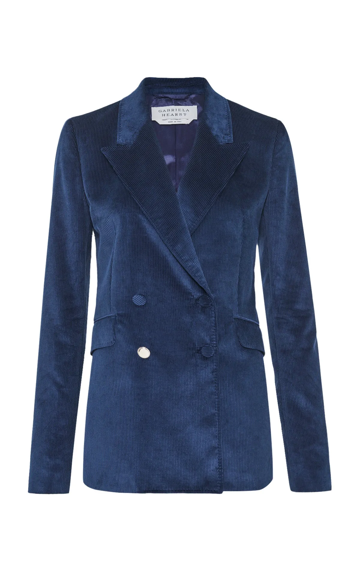 Angela Blazer in Electric Navy Sea Island Cotton Corduroy sold by Gabriela Hearst