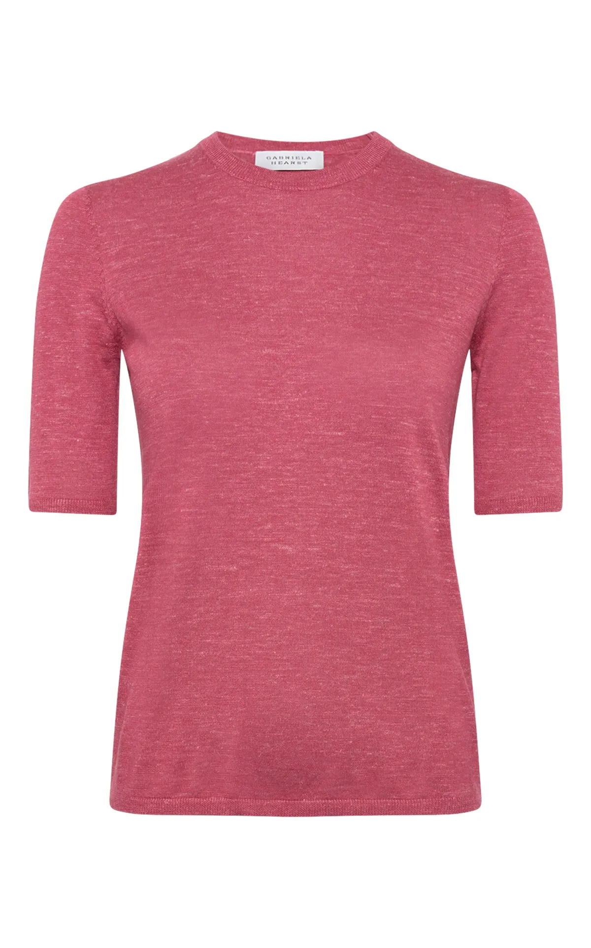 Chryse Knit T-Shirt in Fuchsia Cashmere Silk with Hemp sold by Gabriela Hearst