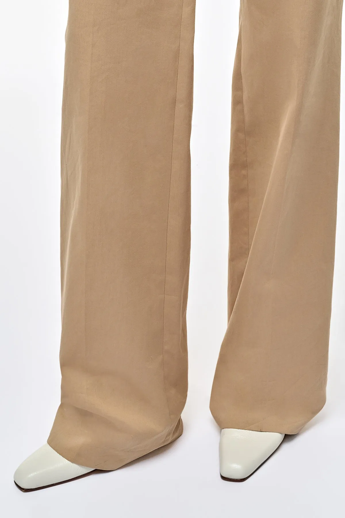Vesta Flare Pant in Camel Sea Island Cotton Twill sold by Gabriela Hearst product image thumbnail 5