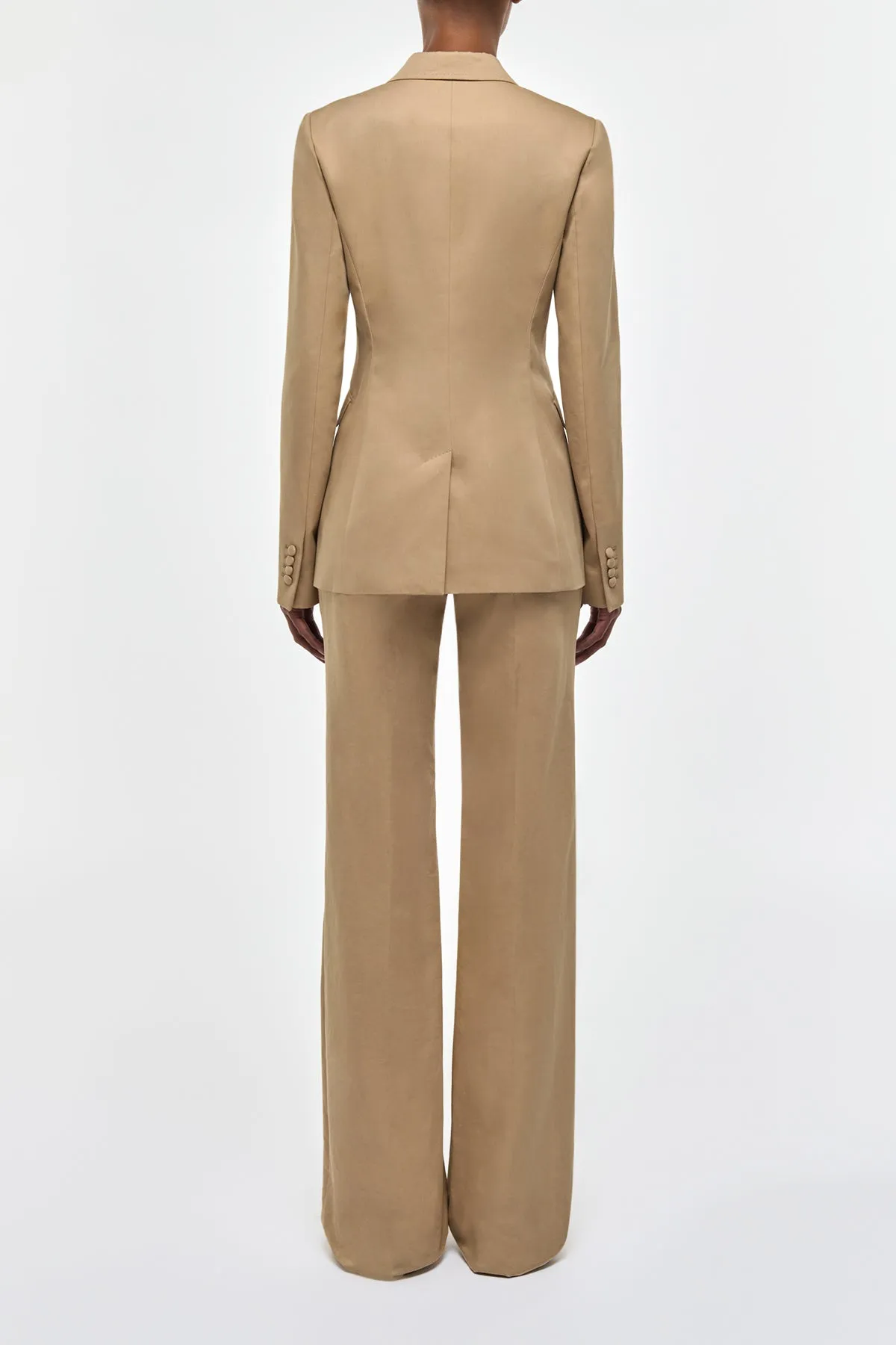 Vesta Flare Pant in Camel Sea Island Cotton Twill sold by Gabriela Hearst product image thumbnail 4