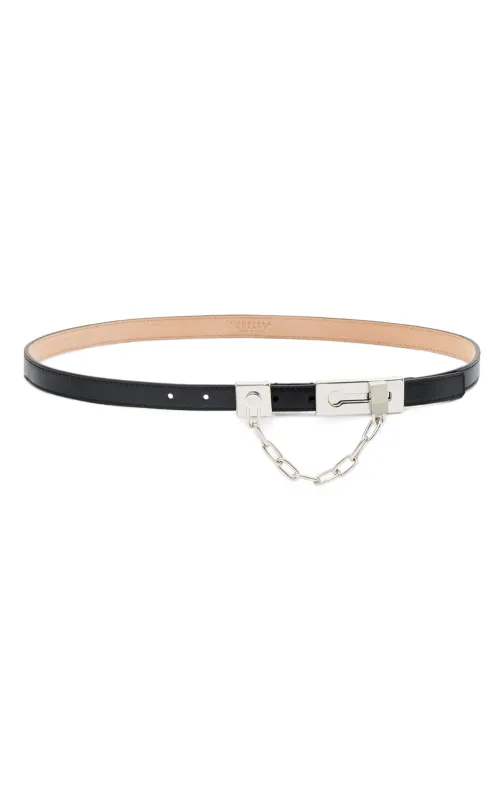 Lock Belt in Black Leather sold by Gabriela Hearst