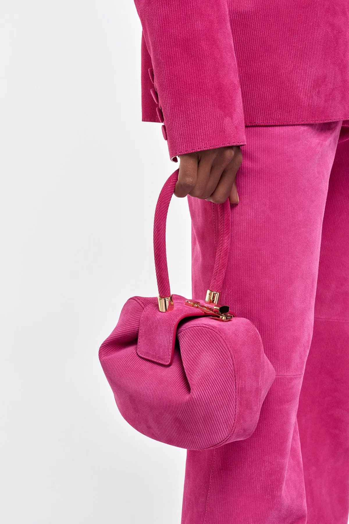Demi Bag in Fuchsia Suede Corduroy sold by Gabriela Hearst product image thumbnail 2