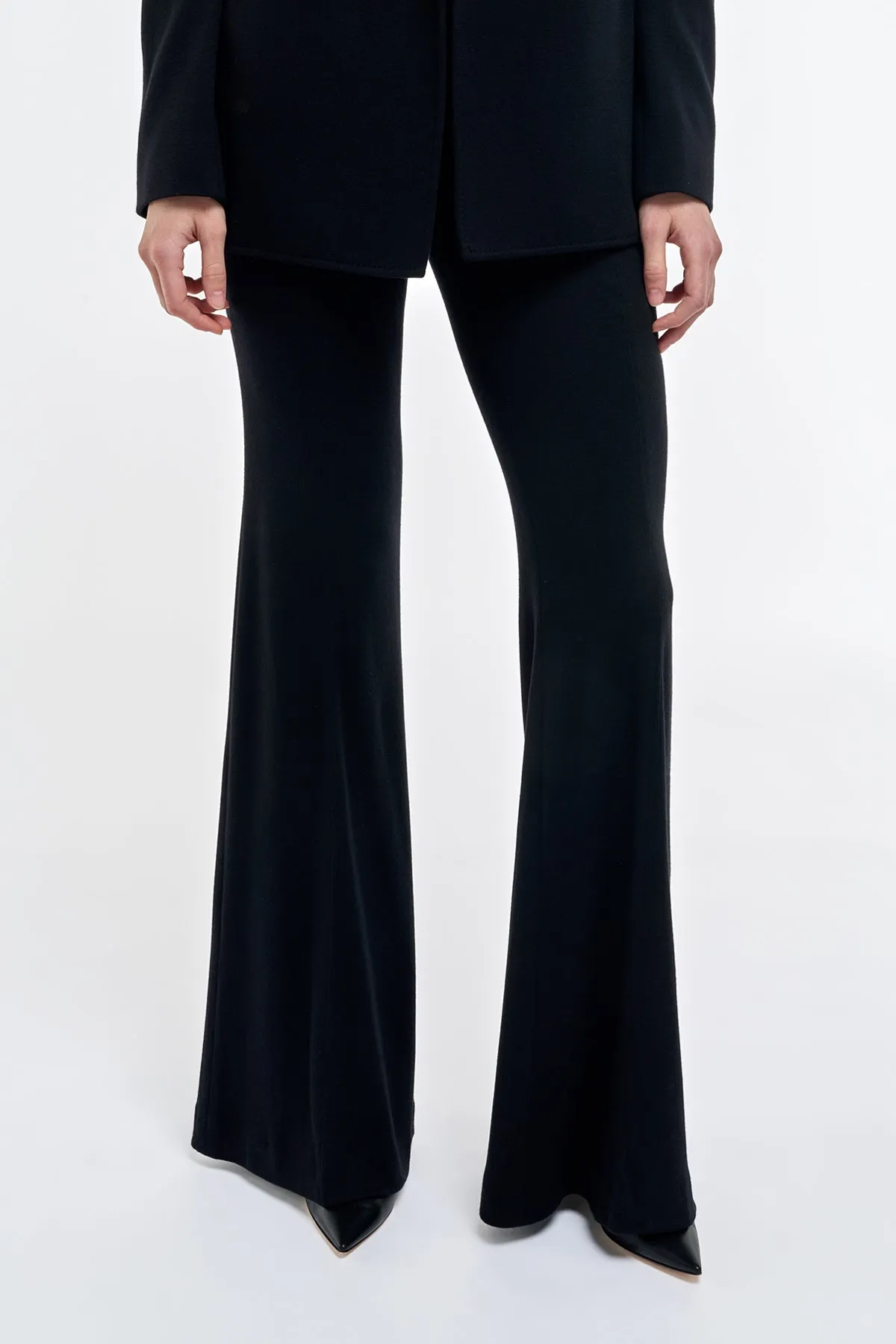 Rhein Flare Pant in Black Cashmere Jersey sold by Gabriela Hearst product image thumbnail 5
