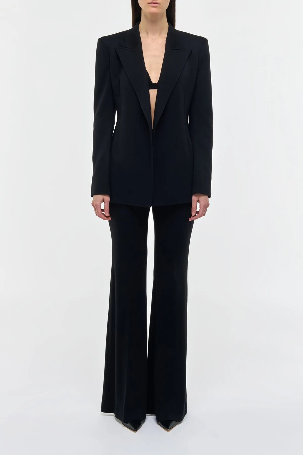 Rhein Flare Pant in Black Cashmere Jersey sold by Gabriela Hearst product image thumbnail 2