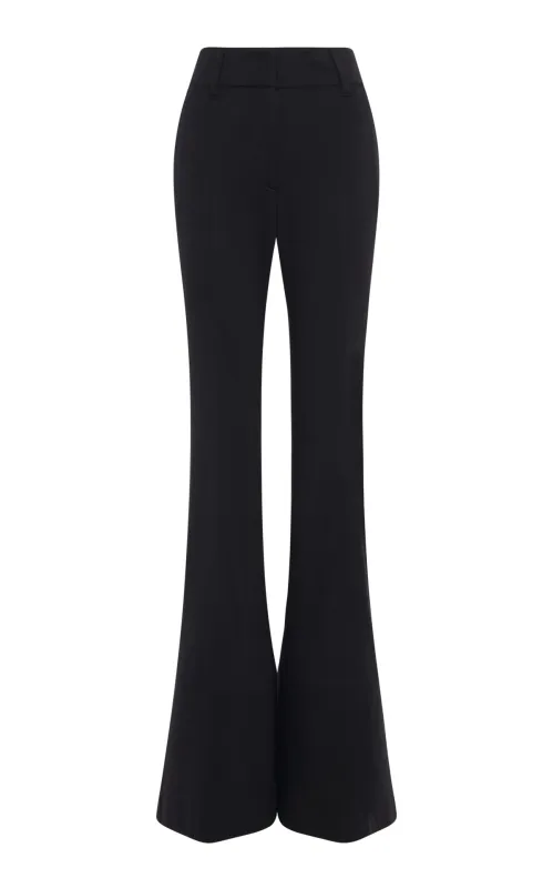 Rhein Flare Pant in Black Cashmere Jersey sold by Gabriela Hearst
