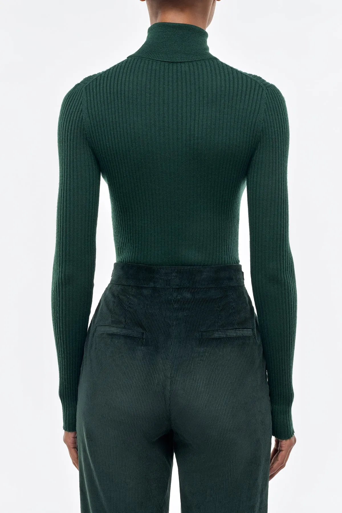 Peppe Knit Turtleneck in English Green Cashmere Silk sold by Gabriela Hearst product image thumbnail 4