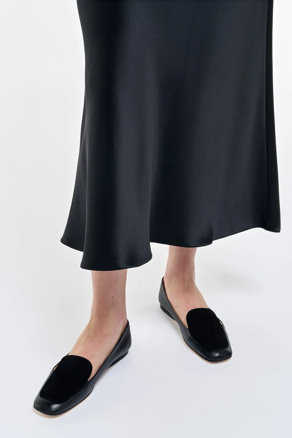 Frei Maxi Skirt in Black Silk Satin sold by Gabriela Hearst product image thumbnail 5