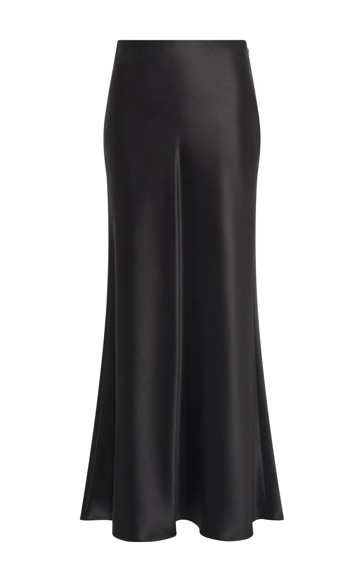 Frei Maxi Skirt in Black Silk Satin sold by Gabriela Hearst